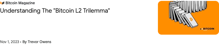 Saved reference listing: Understanding The "Bitcoin L2 Trilemma"
